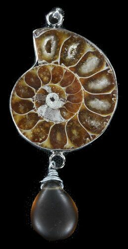 Fossil Ammonite Pendant - Million Years Old #38148